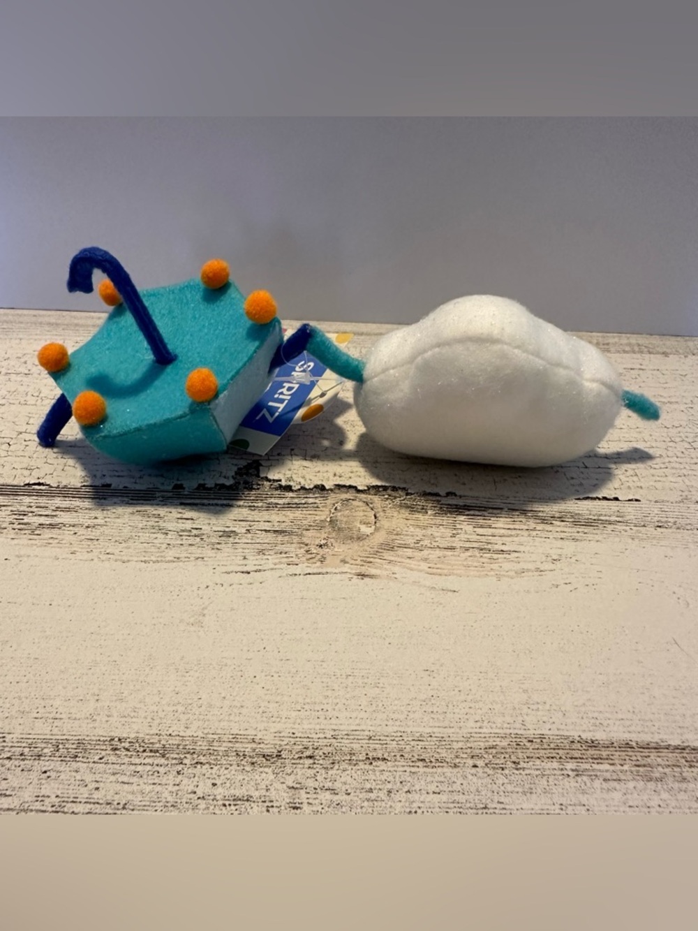 Cloud and Umbrella Duo Easter Decorative Felt Figural Target Spritz NEW - Picture 3 of 3